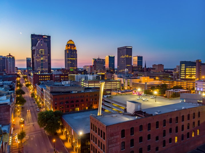 Beautiful shot of downtown Louisville