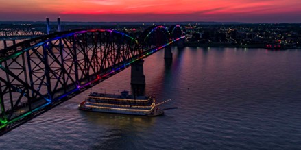 Big Four bridge connecting Southern Indiana and Kentucky